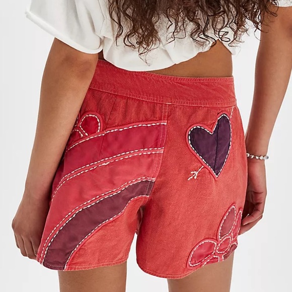 We The Free Red High Waist Women´s Shorts